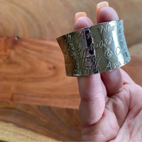 Tiffany & Co. Notes Collection Vintage Sterling Silver Cuff Bangle Bracelet 1997 - Picture 6 of 9